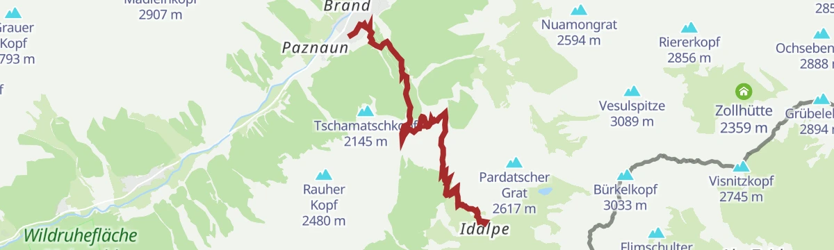 Route map: I.2: Erlebniswanderweg Ischgl-Idalp